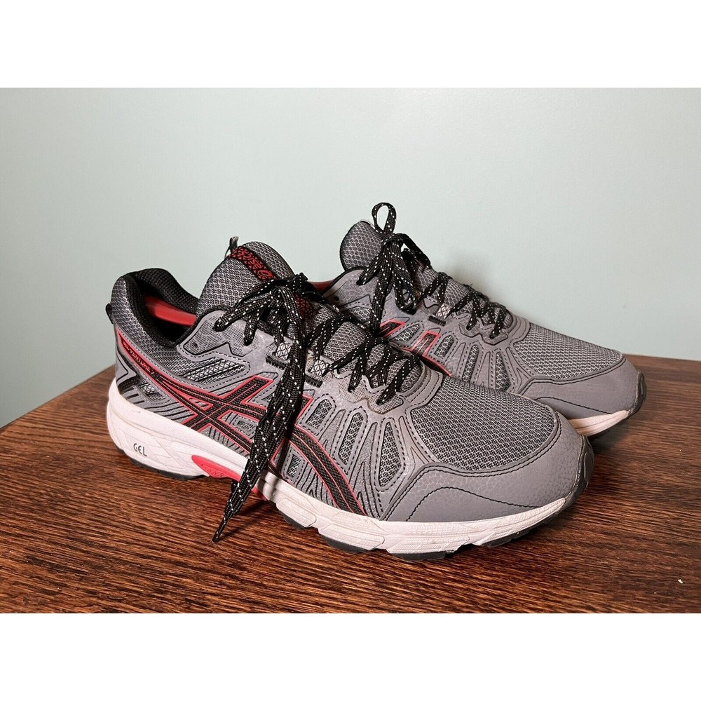 Men's Asics  Gel-Venture 1101A560 f670420 size 11 Gray Red Black EUC